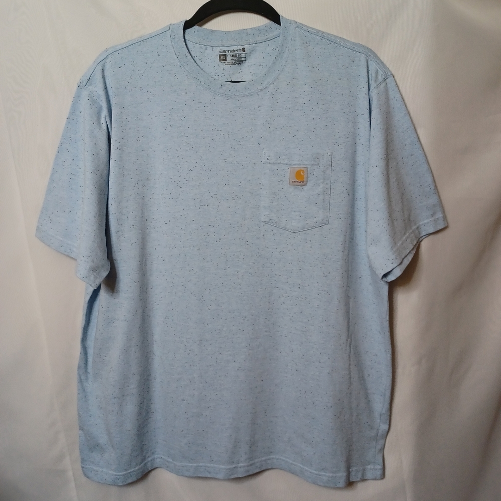 Carhartt Blue Short Sleeve Crew Neck T-Shirt. Size 2XL